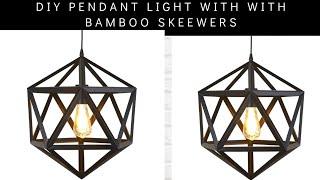 How To Make A Geometric Lamp||DIY Light Fixture|| DIY Light Pendant|| No Welding|| Easy Home Decor||