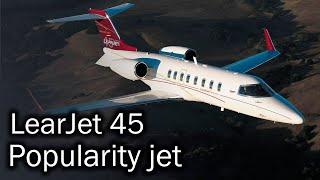 LearJet 45 - popular business jet. History and description