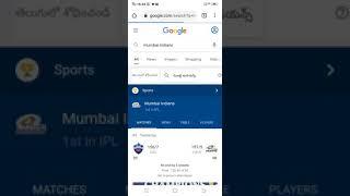 Google surprise gift to mumbai indians win...in google search bar