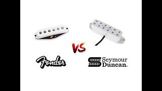 Before/After upgrading a Fender Stratocaster with a Seymour Duncan pickup – no talking, just playing