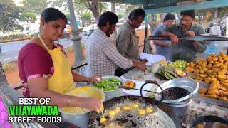 Most popular STREET FOODS In Vijayawada | Mirchi Bajji | Punugulu | Masala Dosa | Indian street food