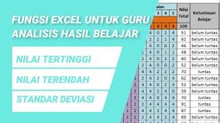 Cara Menganalisis hasil belajar | Rumus analisis hasil belajar di excel