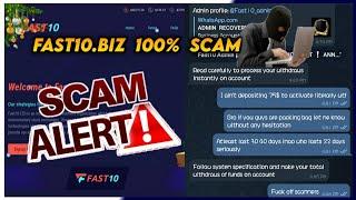 Fast10.biz 100% scam | didn't even last 22 days | I fought with those admins and scammers