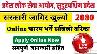 Sudurpaschim Pradesh Lok Sewa Aayog  job Vacancy  2080