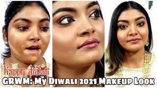 GRWM: My Diwali 2021 Look || Festive Makeup || Style n tips by puja ️