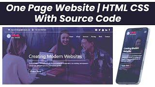 Free One Page Responsive Website with Slider Using HTML CSS and Bootstrap