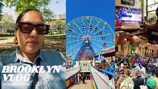 living in nyc vlog | Coney Island, Brooklyn Block party, New Thai spot • Brooklyn Nyc vlog