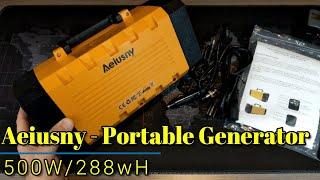 Aeiusny 500W/288wH Portable Generator - For power in a pinch or on the go!