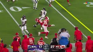 Lamar Jackson eclipses 100-yard rushing mark with wicked sideline spin move