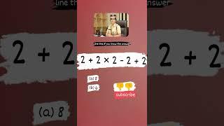 Maths puzzles tricks : what is your answer? ask your frands!#mathgame #respect #maths #shorts #m