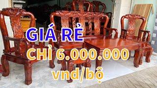 Bộ bàn ghế gỗ TAY 8 giá rẻ như THANH LÝ - 6.000.000 vnd/bộ