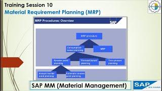 10 SAP MM Material Requirement Planning (MRP) #sap #sapmm #mrp #mrptypes #reorder #trainning