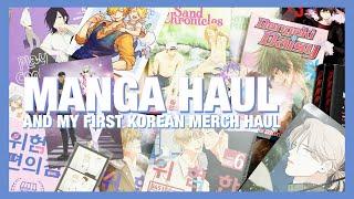 Manga and Merch Haul & Harumio Unboxing | my first order from Korea of manhwa merch!