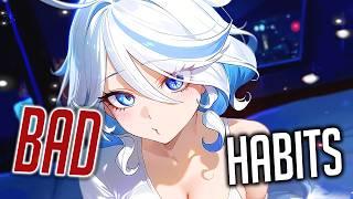 Nightcore - Bad Habits (Rock Version) (Lyrics)