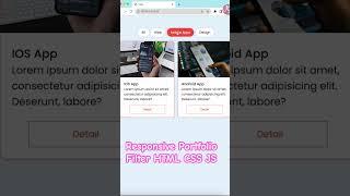 Responsive Portfolio Project Filter using HTML CSS & JS | Filter Image Gallery