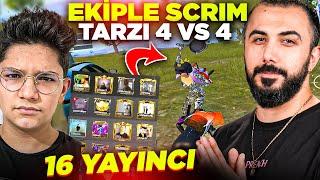 EKİPLE İDDİALI 4 VS 4 VS 4 VS 4 ATTIK! (SASUKE TAVALANDI OLAY ÇIKTI!!) | PUBG MOBILE