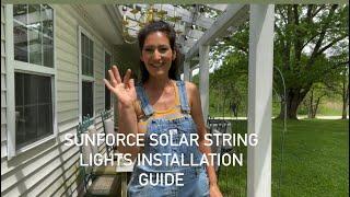 Sunforce Solar String Lights Overview and Installation Guide (How to set up and use tutorial)