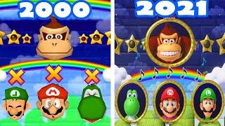 Mario Party Superstars vs Mario Party 2 - Donkey Kong vs Yoshi vs Mario vs Luigi (Compare Minigames)