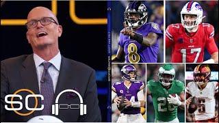 ESPN breaks NFL Week 17: Lamar or Josh Allen win MVP? - Jayden Daniles win ROTY? - Vikings win NFC?