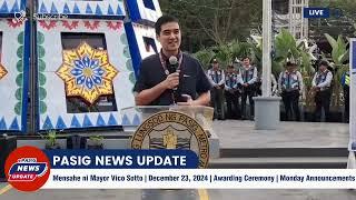 Live: Mayor Vico Sotto | Monday Announcements | AwardingCeremony | Dec 23, 2024 | PasigNewsUpdate