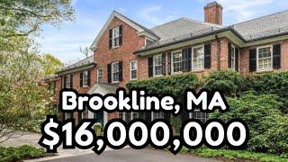 Inside a $16M Brookline MA Mansion: Ultimate Luxury Real Estate Tour 2025