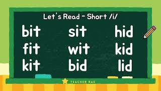 Learn to Read || Three Letter Words || CVC Short i || KIndergarten