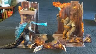 New Monsterverse Playmates Godzilla  vs Kong toys UNBOXING City Battle Figures and Diorama Set!