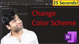 How to change OneNote color scheme