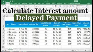 late payment interest calculator excel