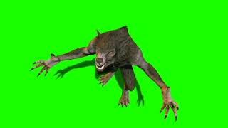 Monster Werewolf Run Attack | Green Screen Master