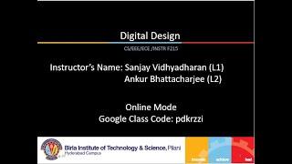 Digital Design Lecture 1: Introduction to  Digital Systems