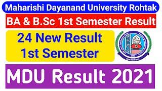 MDU 25 New Result 2021 || MDU Ba & Bsc 1st Semester Result | MDU March 2021 Exam Result | #mduresult