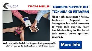 Techdrive Support Welcome to the Techdrive Support Instagram profile! 1