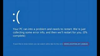 Short Video - Windows 10 Blue Screen: KMODE EXCEPTION NOT HANDLED ETD.sys, Windows 10 Blue Screen