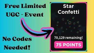 How To Get Rainbow Star Confetti In Catalog Avatar Creator For Free  Roblox Free Items Event