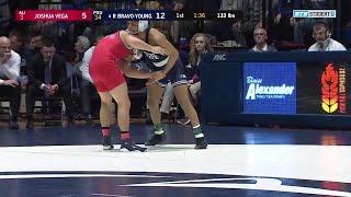 133 LBS: Joshua Vega (American) vs. #4 Roman Bravo-Young (Penn State) | 2020 B1G Wrestling