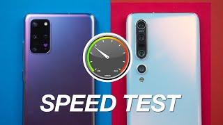 GALAXY S20 PLUS vs MI 10 PRO - Speed Test 