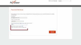 How to Reset Your Payoneer Account Password