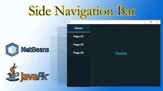 JavaFx Side Navigation Panel | Scene Builder | Netbeans IDE