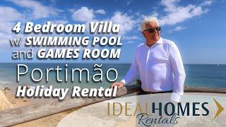 Holiday Rental 4-Bedroom Villa with Swimming Pool & Games Room in Portimão