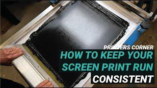 How to keep your screen print run consistent | Printers Corner Ep40