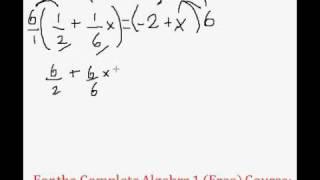 Equations With Fractions - Multiple Steps #2