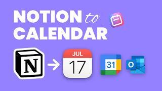 Visualizza gli eventi Notion sul tuo Calendario - Apple Calendar, Outlook, Google Calendar