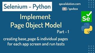 Selenium Page object model with python - Part 1