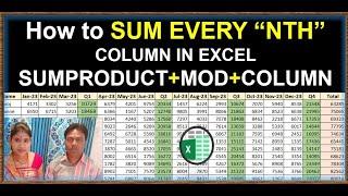 Excel Tutorial: Sum Every Nth Column - Easy Step-by-Step Guide #excel