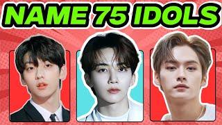 CAN YOU NAME THESE 75 KPOP IDOLS NAMES IN  SECOND 7 | K-pop GAMES | GUESS the Kpop idols | KPOP GAME