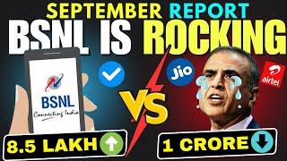 Jio Airtel Vi Loses 1 Crore Users | BSNL Added 850000 Users in Sep | BSNL Vs Jio Airtel VI Fight