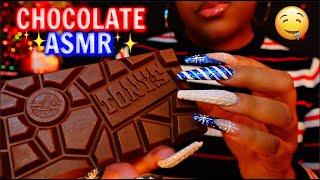 ASMR | Textured Chocolate Fast Tapping + Scratching  [SO TINGLY]