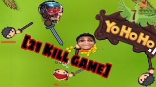 YoHoHo io   pirate battle royale io game droped a high kill game [ 21 kills]