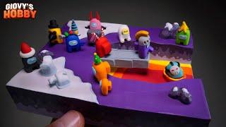 Making AMONG US  Miniature Diorama: Polus Map  Polymer Clay Sculpture